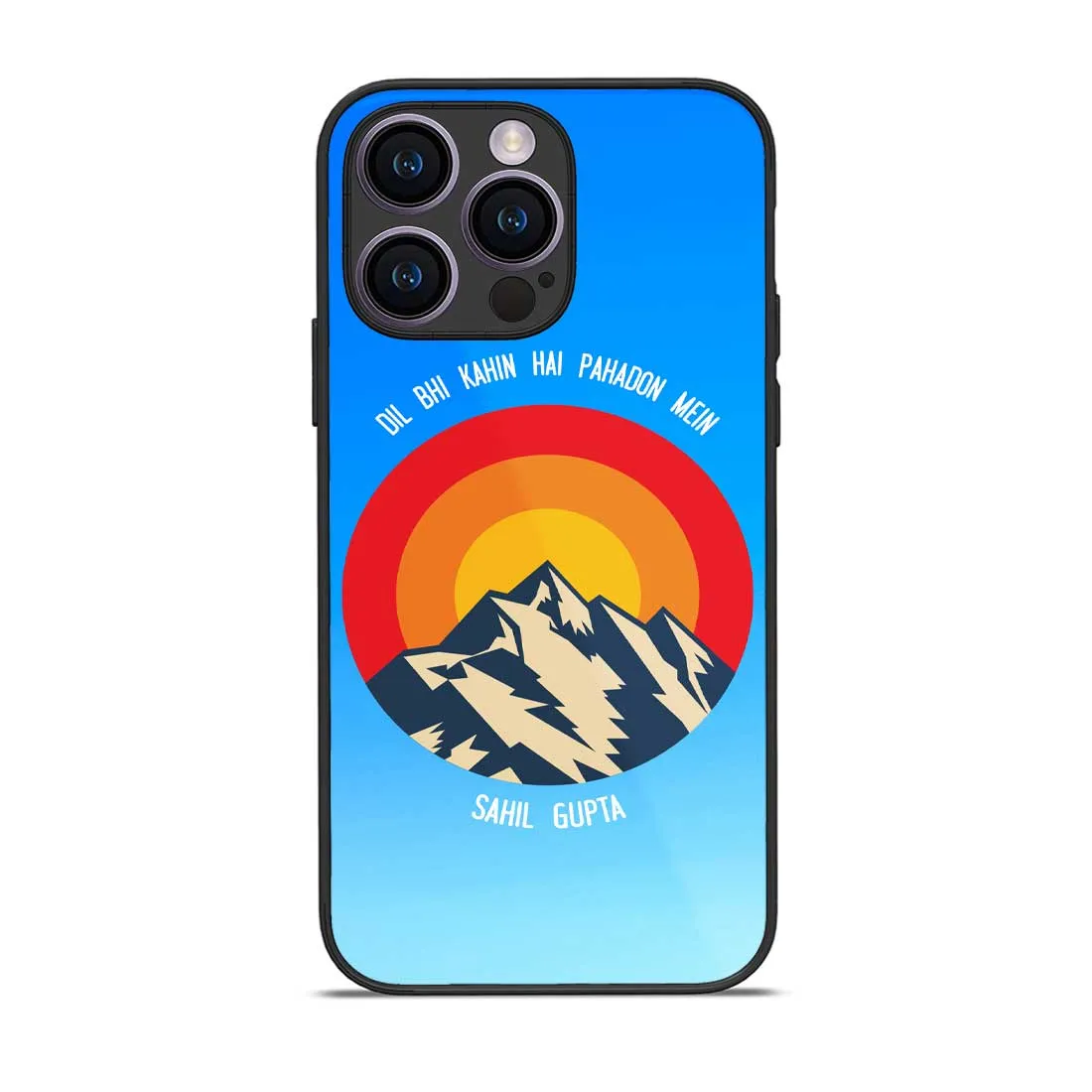 Customized iPhone 14 Pro Case Mobile Covers Design With Name -  Adventure Mountains