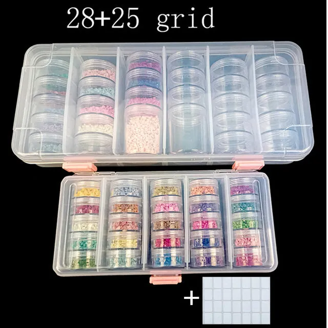 Diamond Painting Accessories | 64pc Transparent Accessory Container | DIY Rhinestone Embroidery Tools