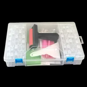 Diamond Painting Accessories | 64pc Transparent Accessory Container | DIY Rhinestone Embroidery Tools
