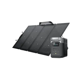 EcoFlow DELTA 2   220W Portable Solar Panel - Fast Charging, Solar Generator for Home Backup Power, Camping & RVs