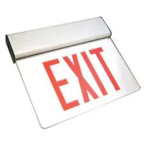 ELXTEU1RCA Edge-Lit LED Exit AC Only Single Red/Clear, 120/277V