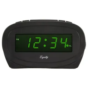 Equity® 30226 Large LED Alarm Clock with Green Display, 0.6"