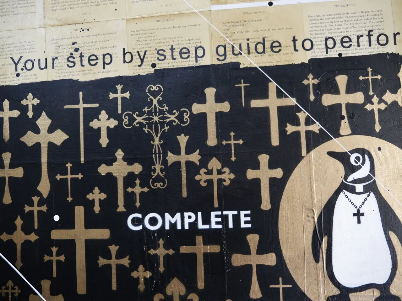 Exorcisms and Stuff 140cm x 100cm Urban Pop Book Club Painting