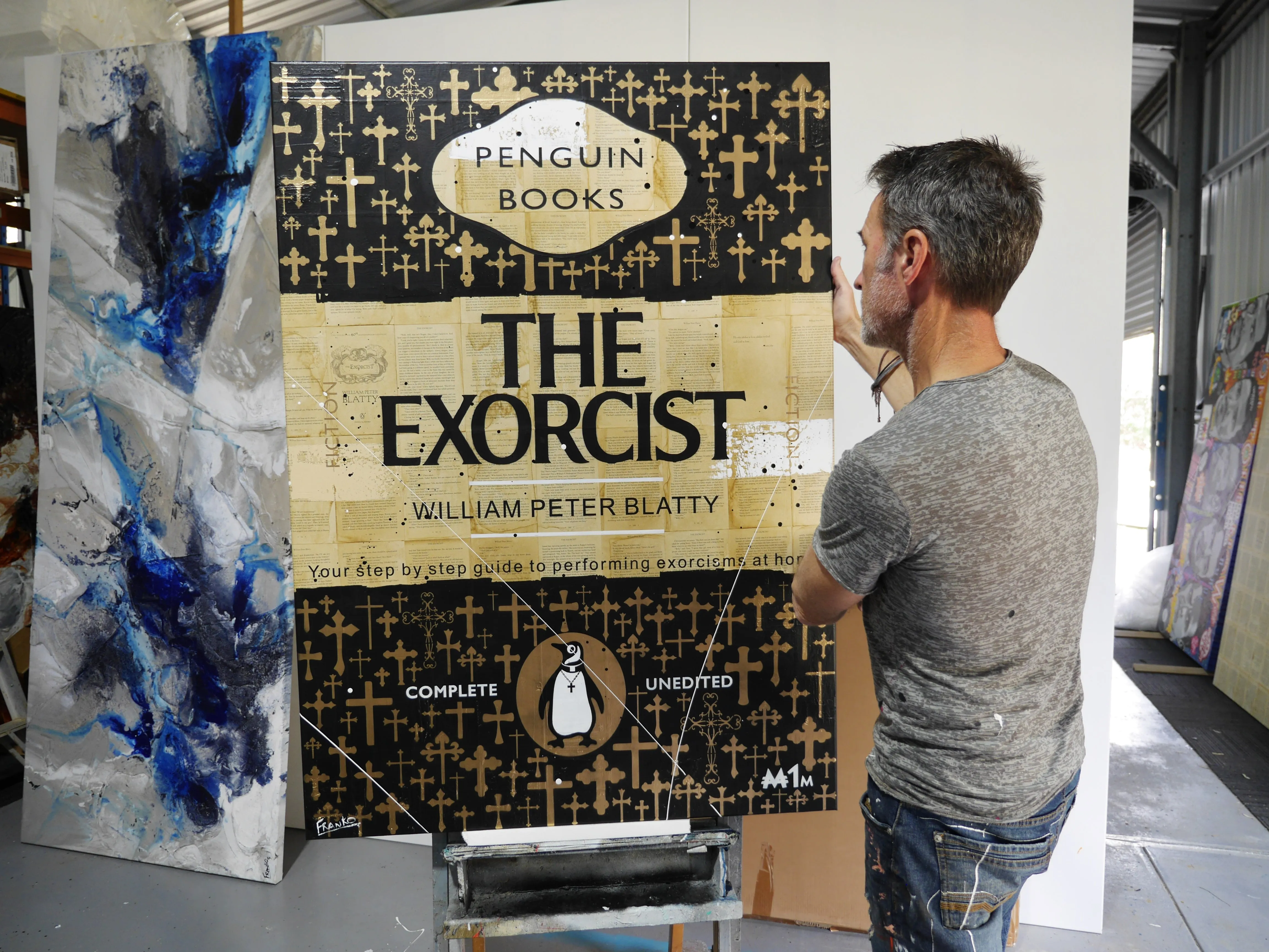 Exorcisms and Stuff 140cm x 100cm Urban Pop Book Club Painting