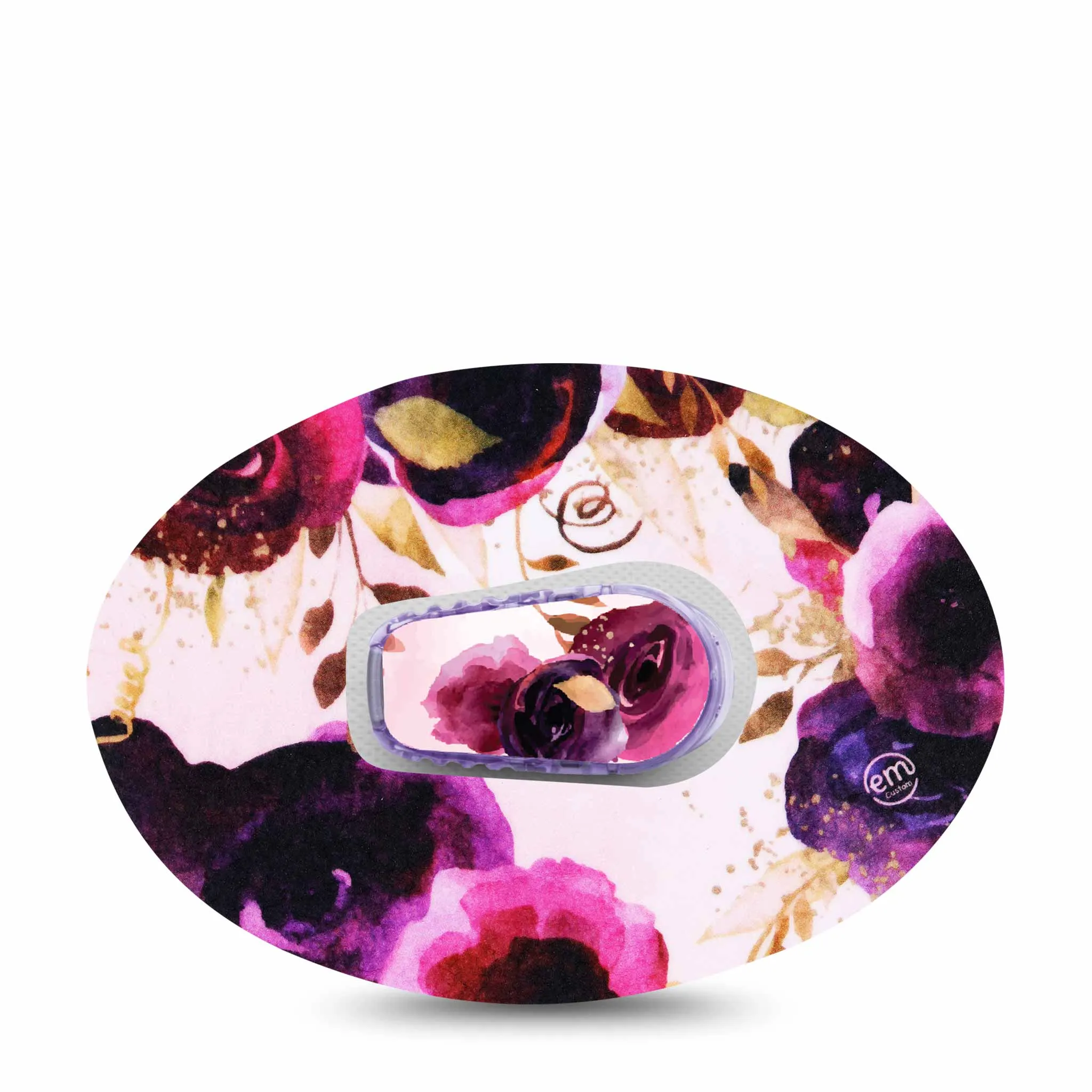 ExpressionMed Dexcom G6/One Transmitter Sticker (Purple Bouquet)