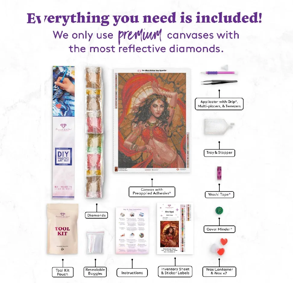 Fire Opal by Cris Ortega, Diamond Art Kit