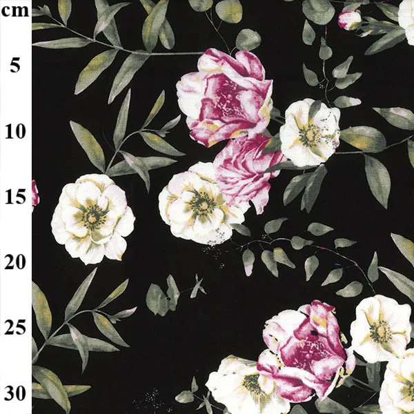 FS740_1 Black Floral