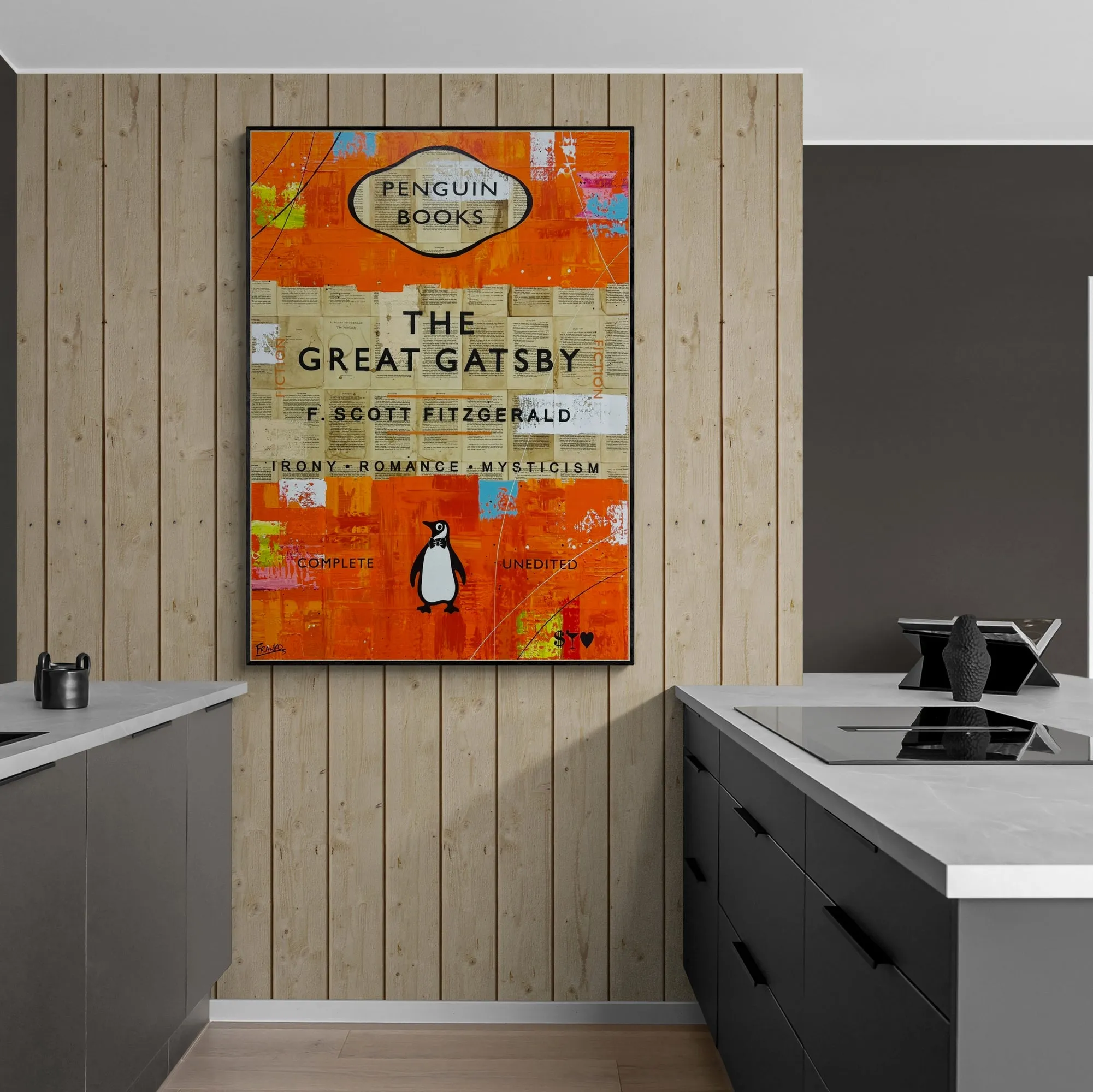 Gatsby Unedited 140cm x 100cm Urban Pop Book Club Painting (SOLD)
