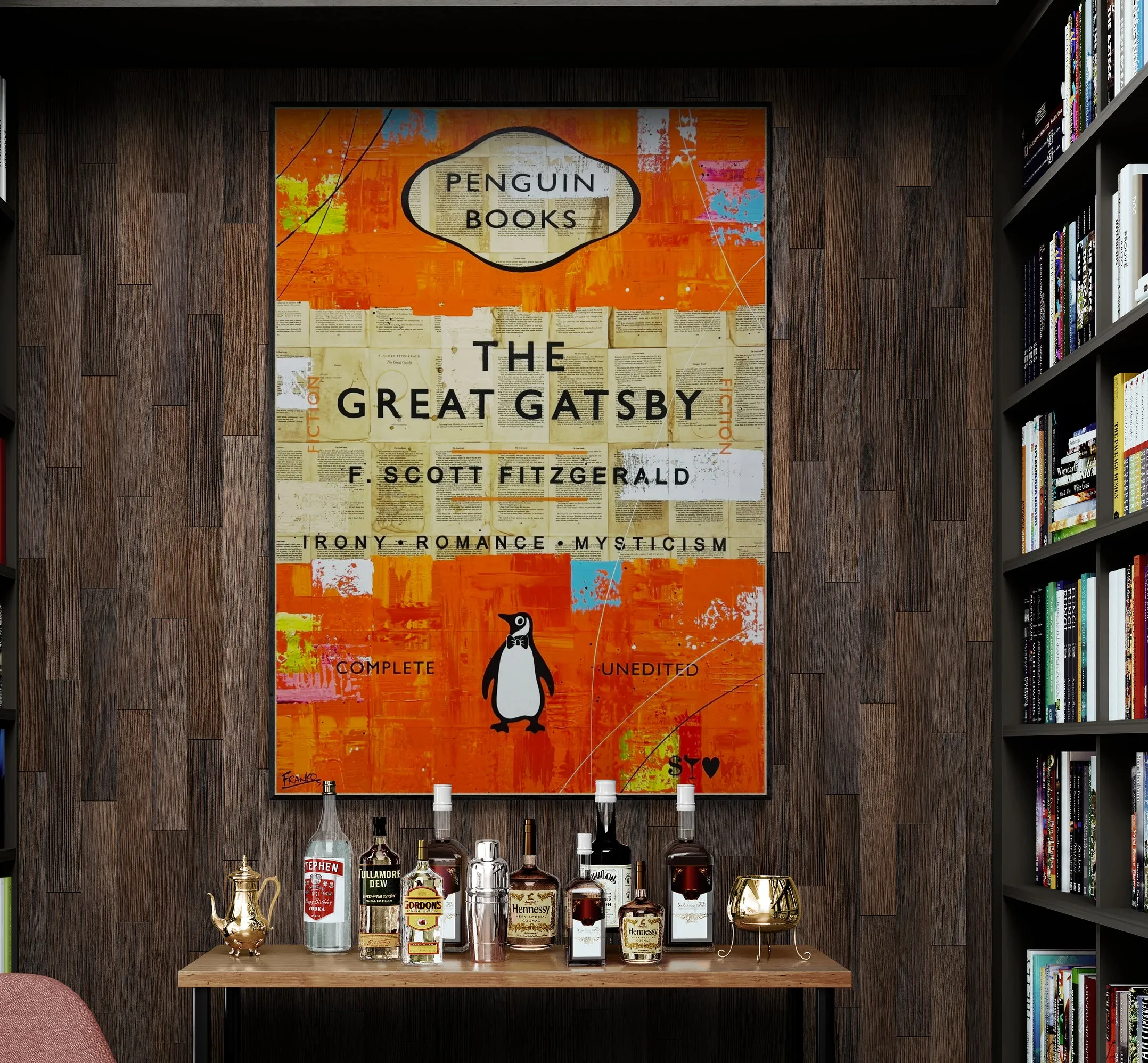 Gatsby Unedited 140cm x 100cm Urban Pop Book Club Painting (SOLD)
