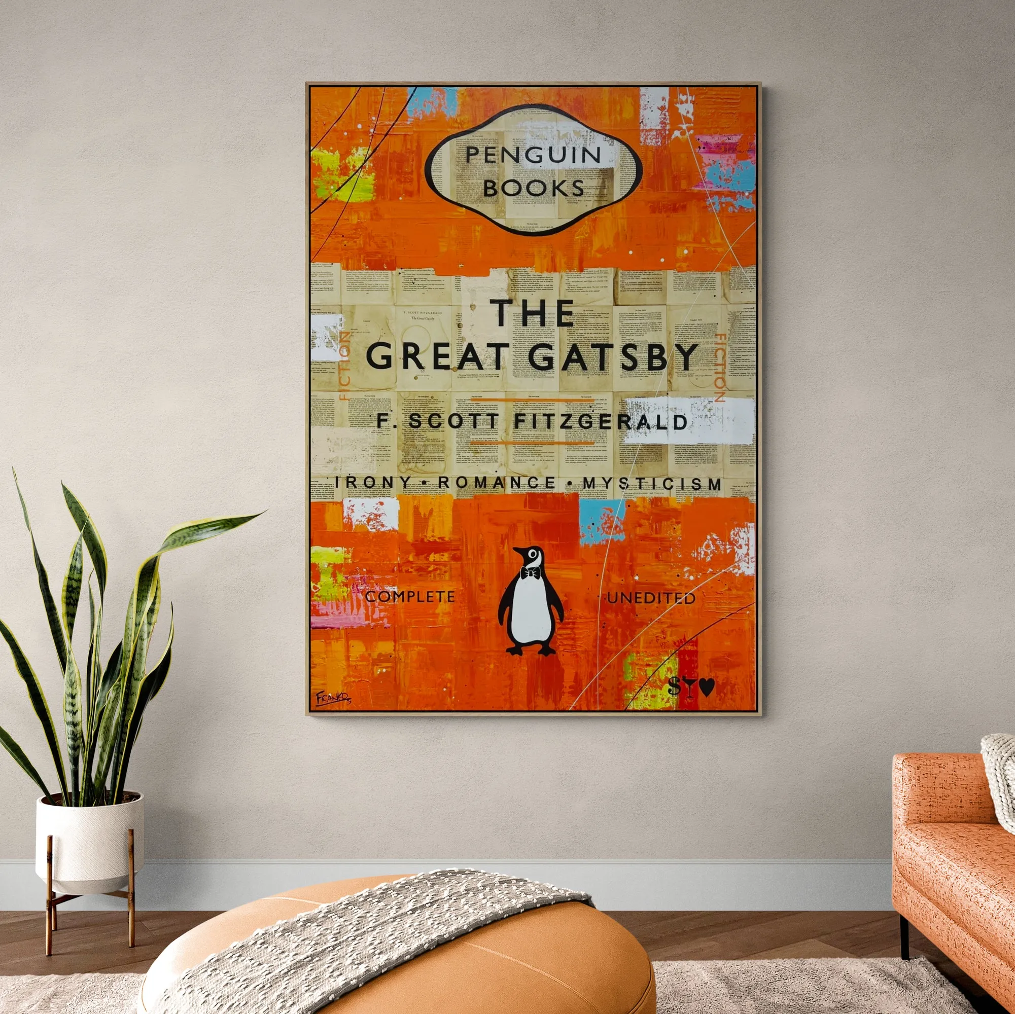 Gatsby Unedited 140cm x 100cm Urban Pop Book Club Painting (SOLD)