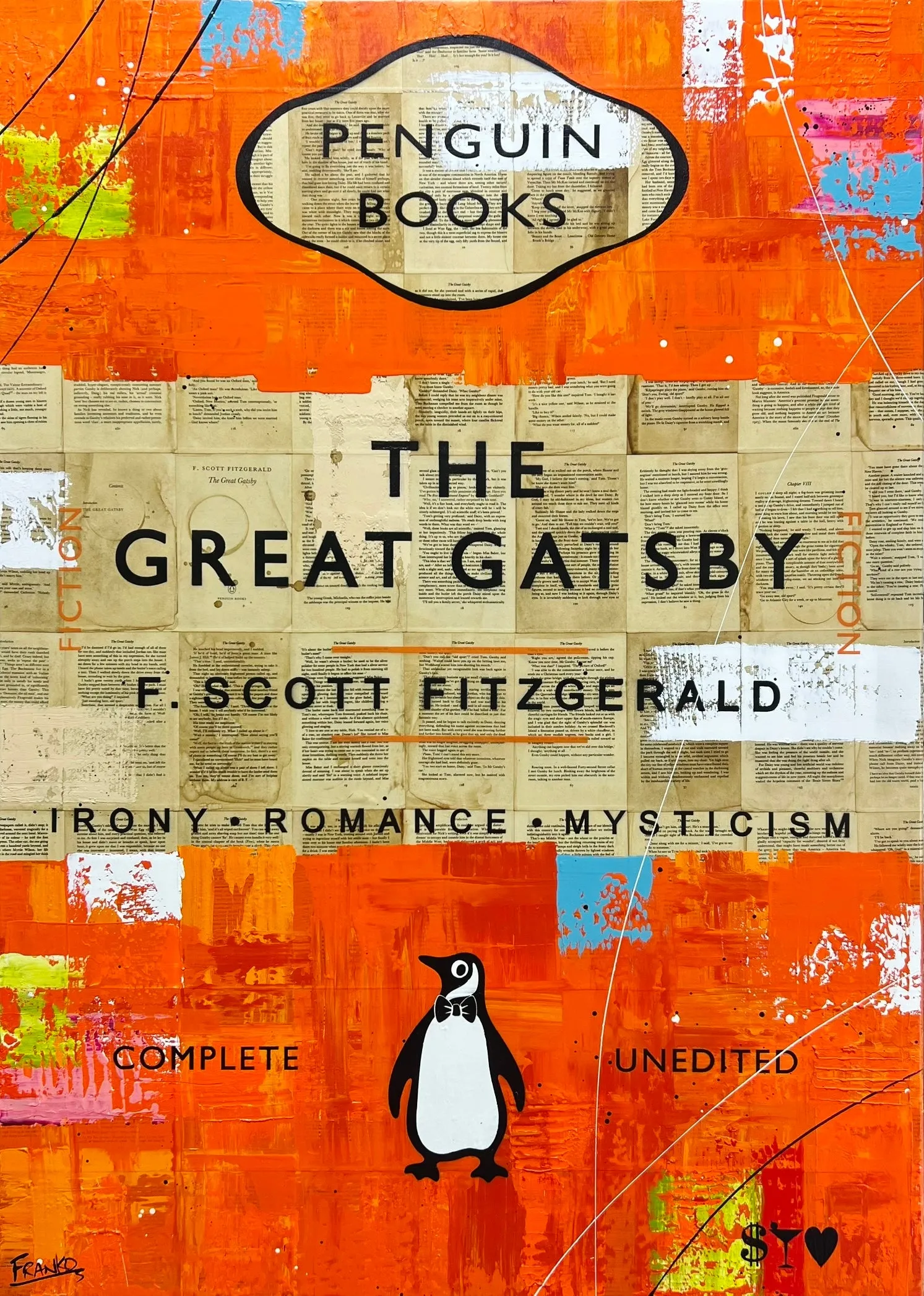 Gatsby Unedited 140cm x 100cm Urban Pop Book Club Painting (SOLD)