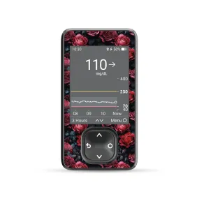 Gothic Roses DEXCOM G7 and Stelo and G6 Touchscreen Receiver Sticker