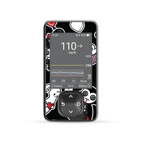 Halloween Valentine DEXCOM G7 and Stelo and G6 Touchscreen Receiver Sticker