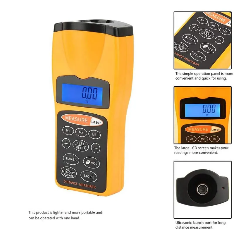 Handheld Ultrasonic Distance Measure Meter Q-C3007