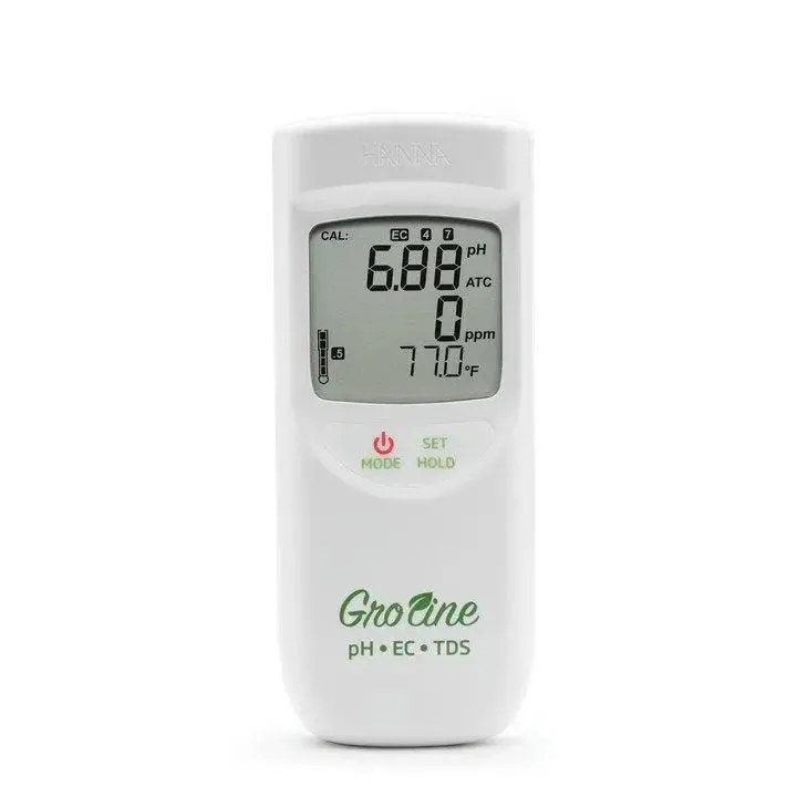 HANNA GroLine Hydroponic Waterproof pH/EC/TDS/Temperature Portable Meter