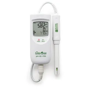 HANNA GroLine Hydroponic Waterproof pH/EC/TDS/Temperature Portable Meter