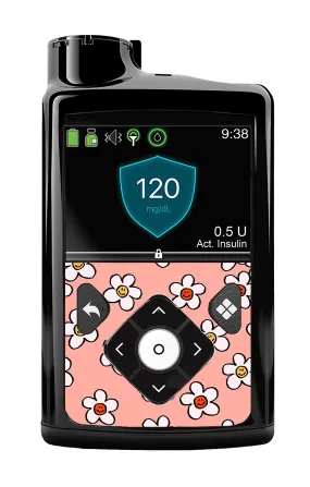 Happy Flowers Sticker for Medtronic MiniMed 770G & 780G