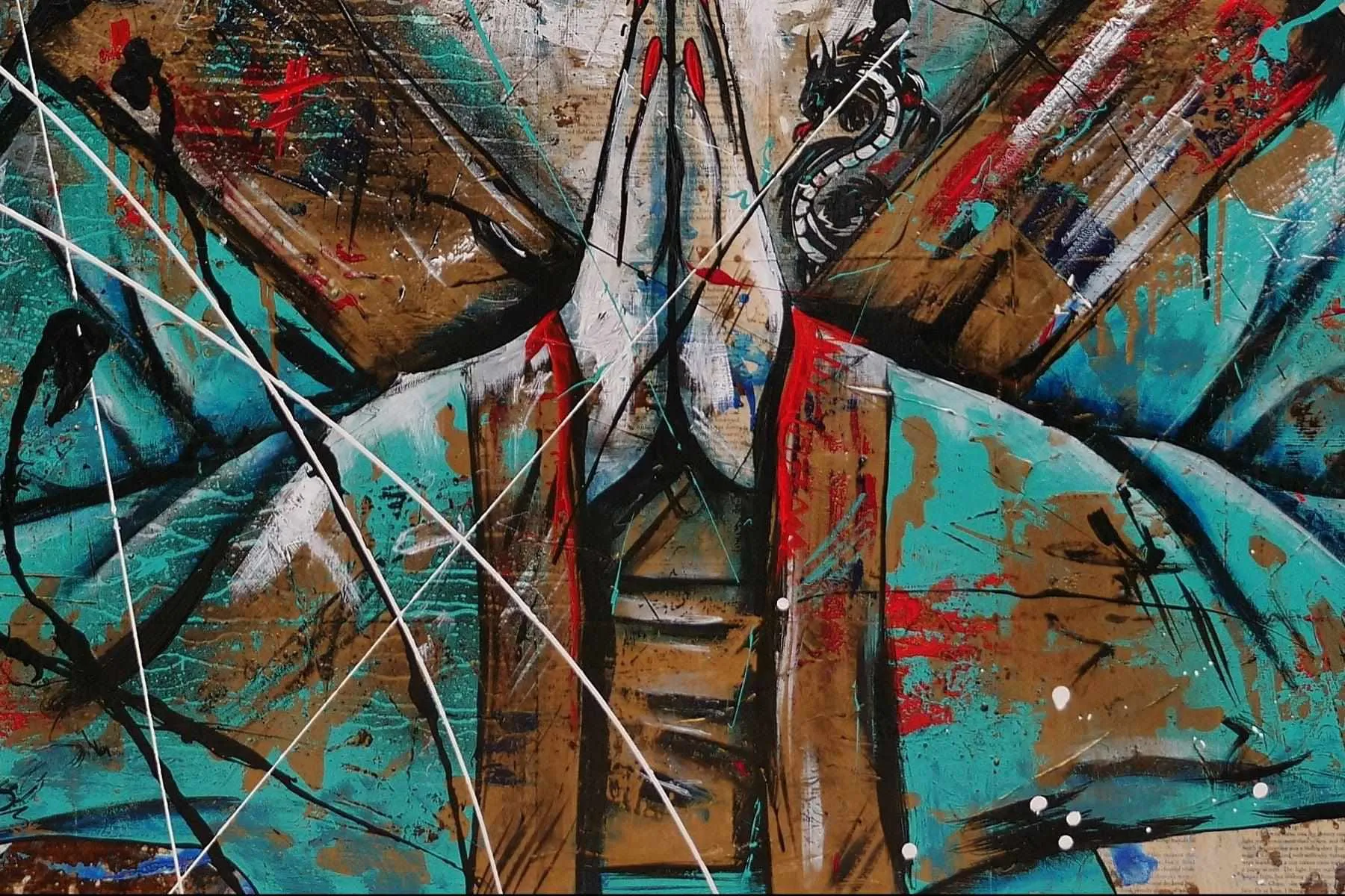Hisui (Jade) 140cm x 100cm Geisha Urban Pop Book Club Painting (SOLD)