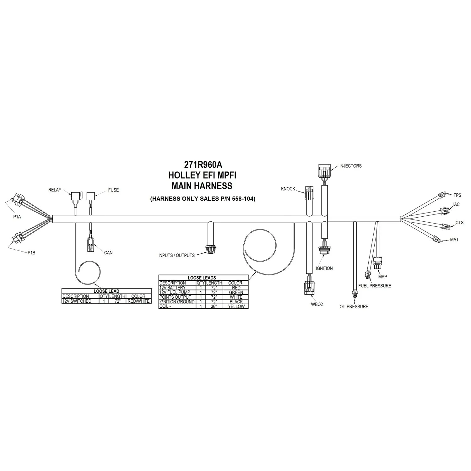 Holley EFI HP ECU & Harness MPFI - NTK
