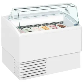 ISA Isetta Flat Scoop Ice Cream Counter Display Freezer 6 x 5 Litre - 6ST