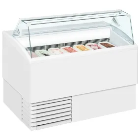 ISA Isetta Flat Scoop Ice Cream Counter Display Freezer 7 x 5 Litre - 7ST