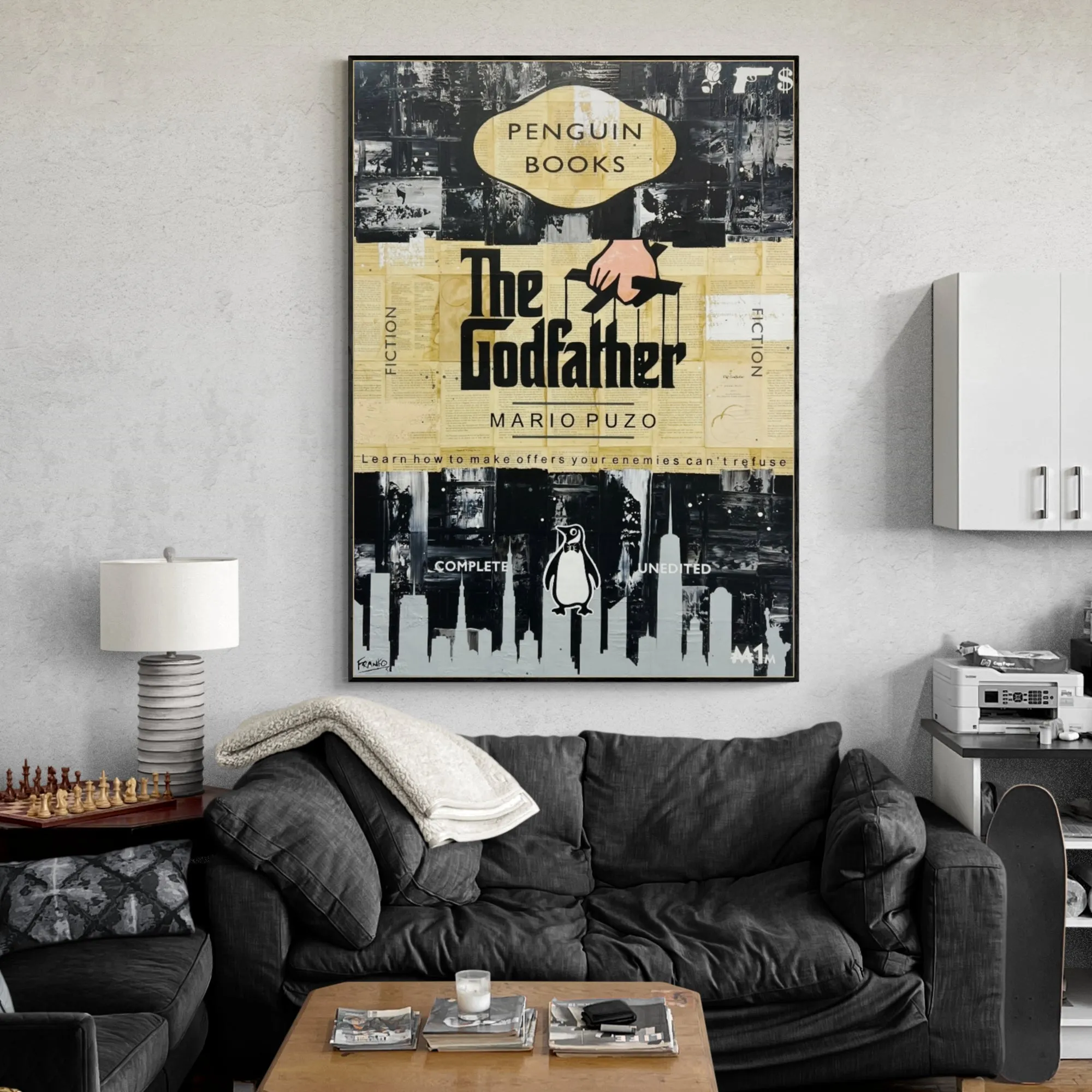Italian God 140cm x 100cm Urban Pop Book Club Painting
