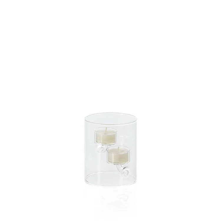 Kelly Double Tealight Candle Holder/Hurricanes Set of 4