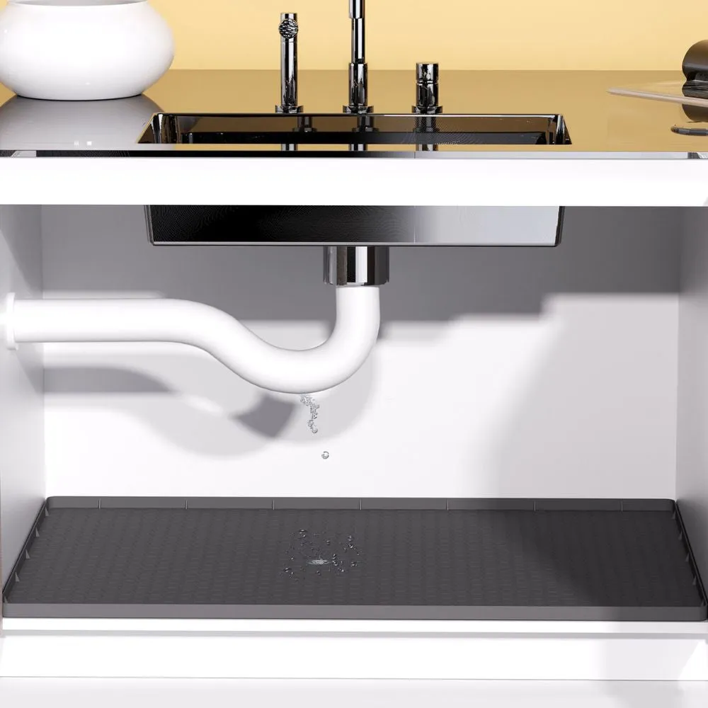 Large Under Kitchen Sink Mat Silicone Protective Liner