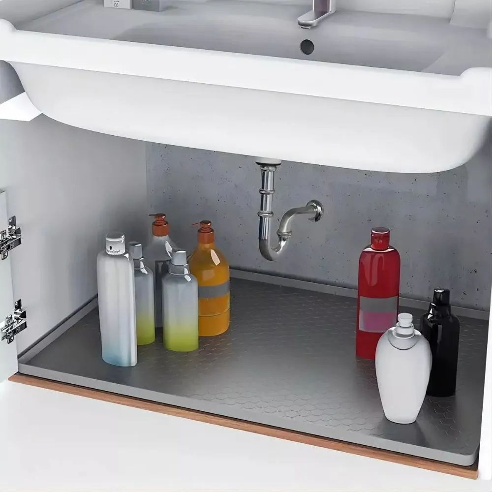 Large Under Kitchen Sink Mat Silicone Protective Liner
