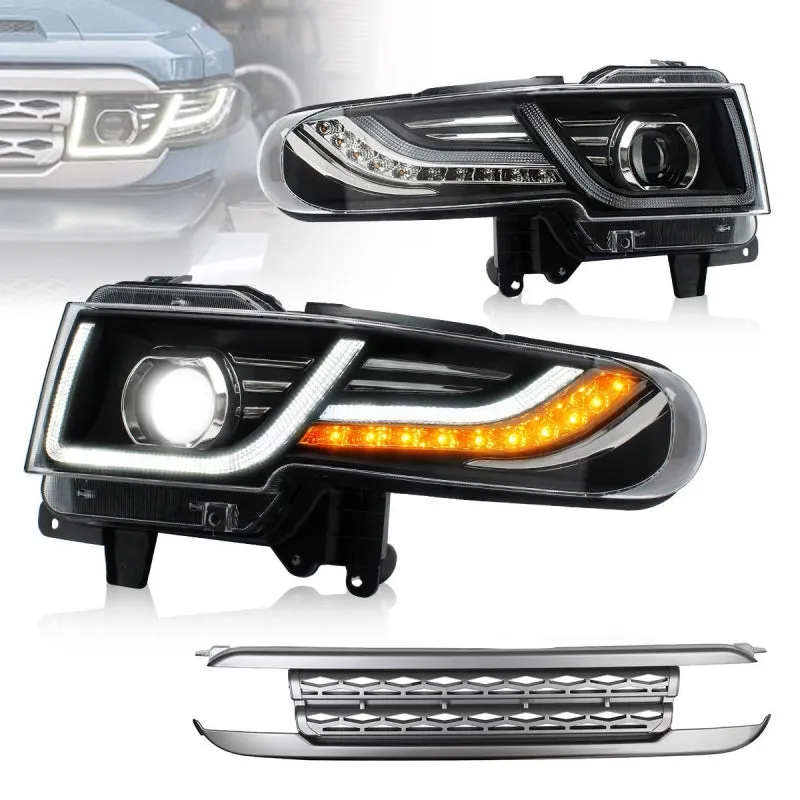 LED Headlights with Grille for 2007-2015 Toyota Fj Cruiser