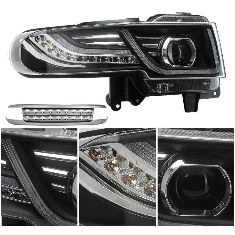 LED Headlights with Grille for 2007-2015 Toyota Fj Cruiser