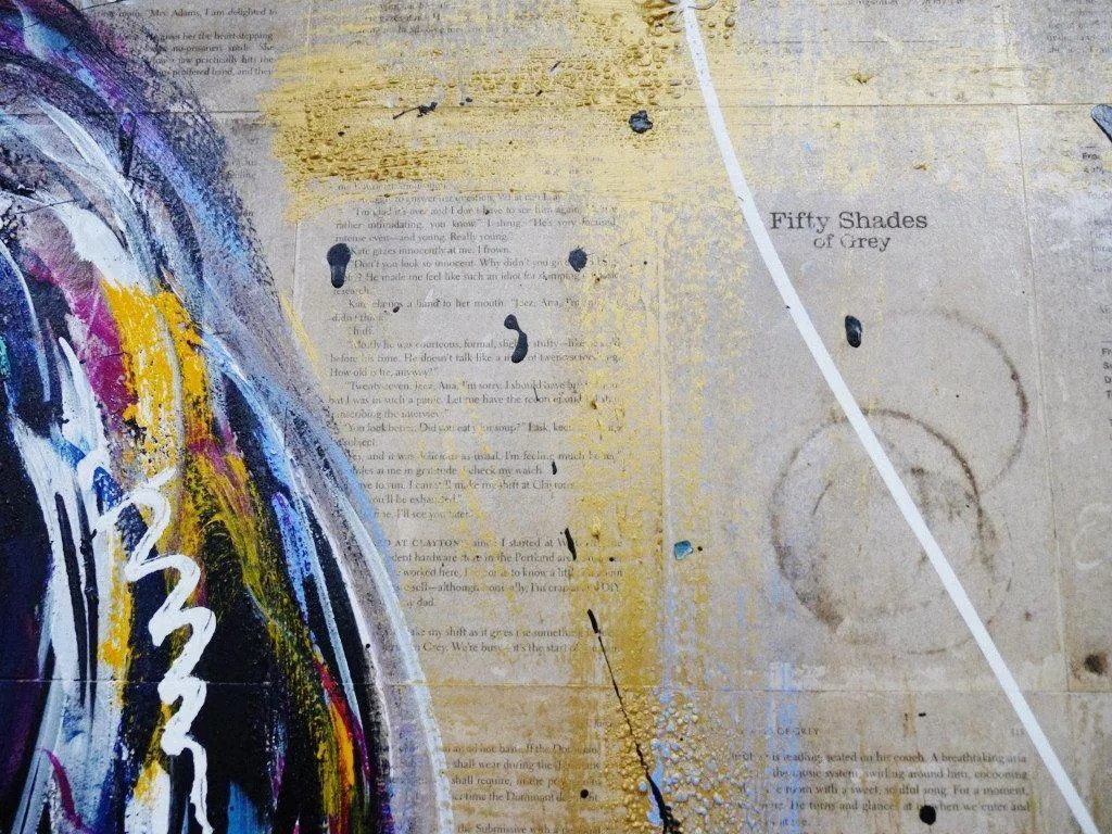 Lingerie 140cm x 100cm Nude Vintage Book Pop art Painting (SOLD)