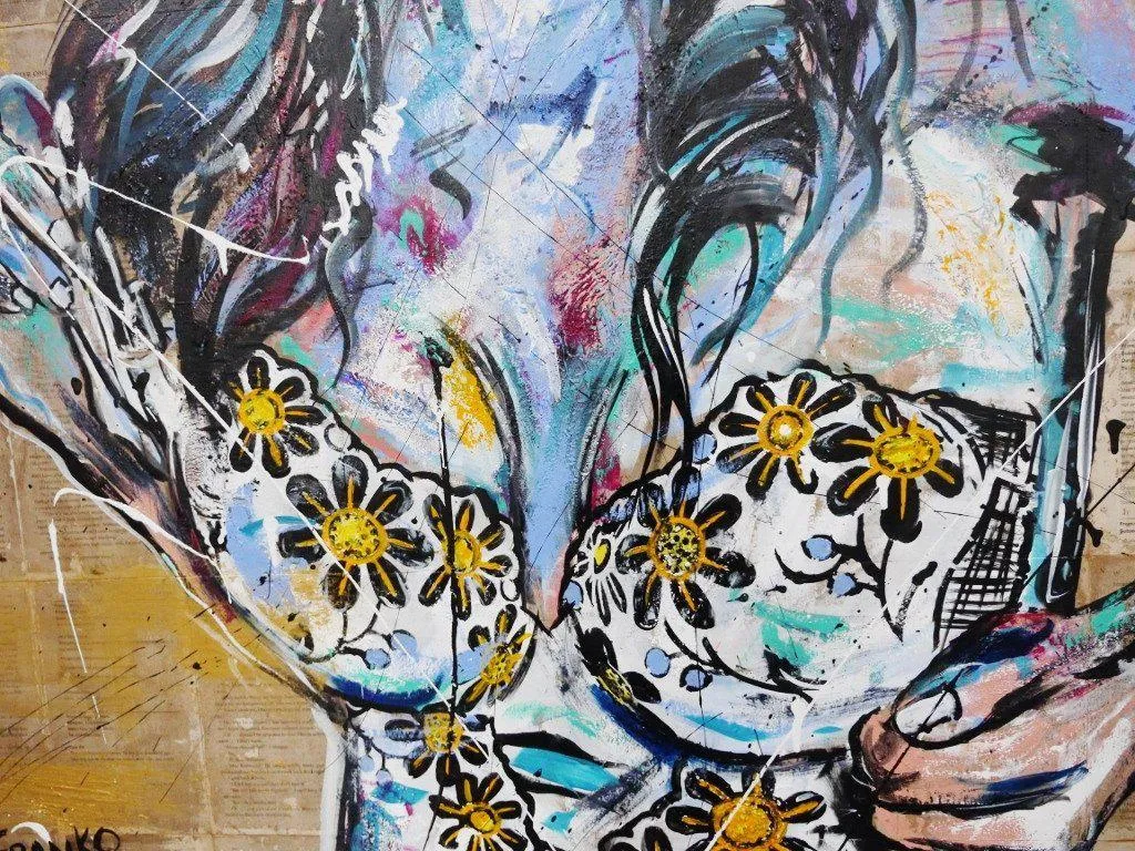 Lingerie 140cm x 100cm Nude Vintage Book Pop art Painting (SOLD)