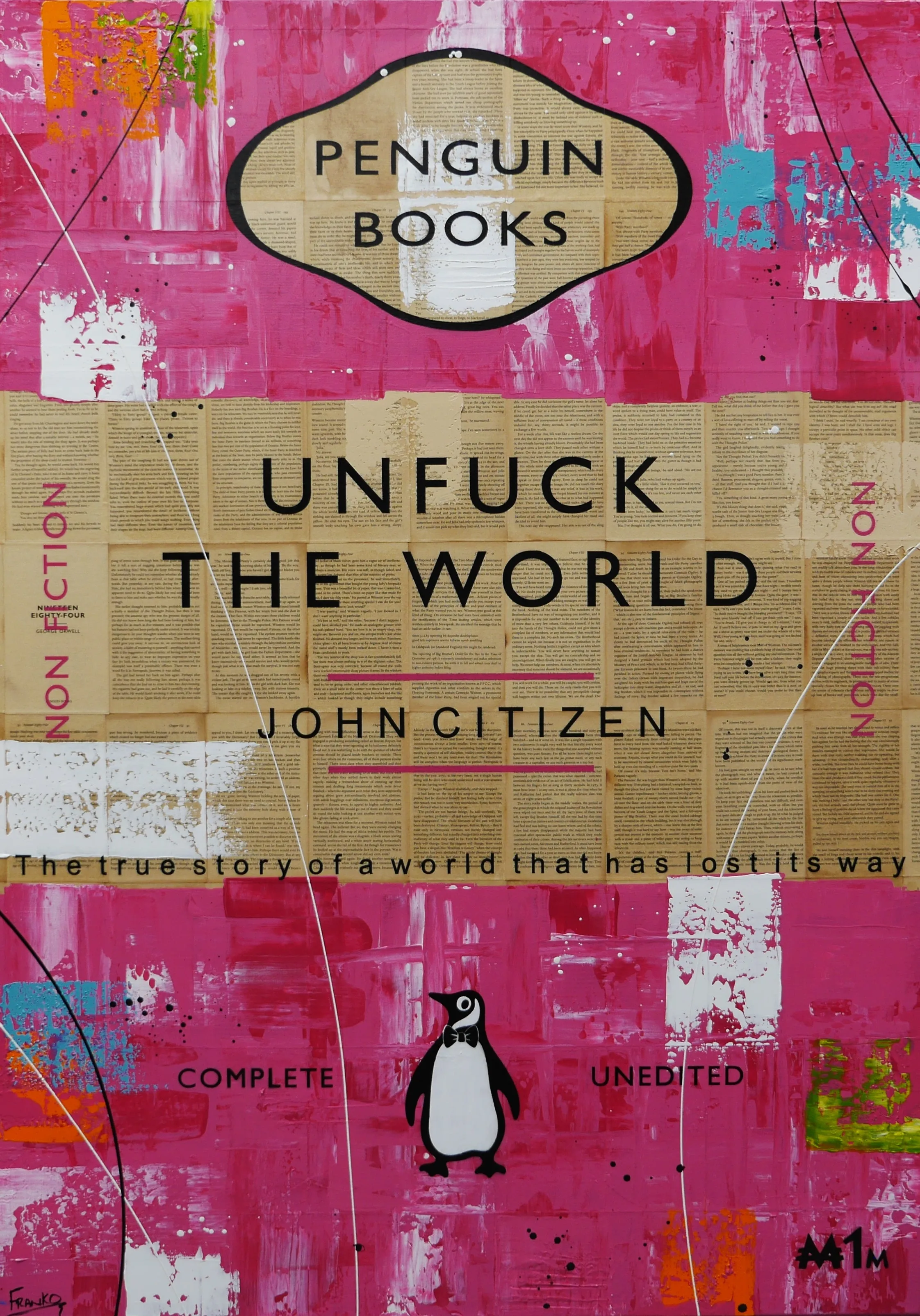 Lost and Found 140cm x 100cm The World Urban Pop Book Club Painting (SOLD)