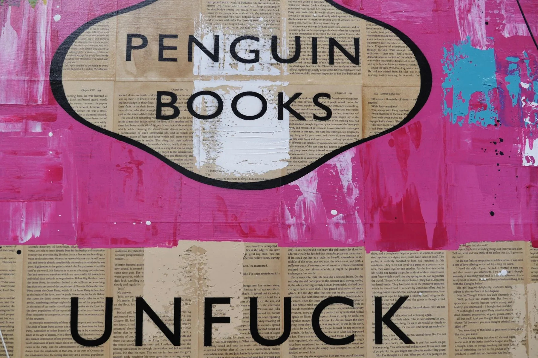 Lost and Found 140cm x 100cm The World Urban Pop Book Club Painting (SOLD)