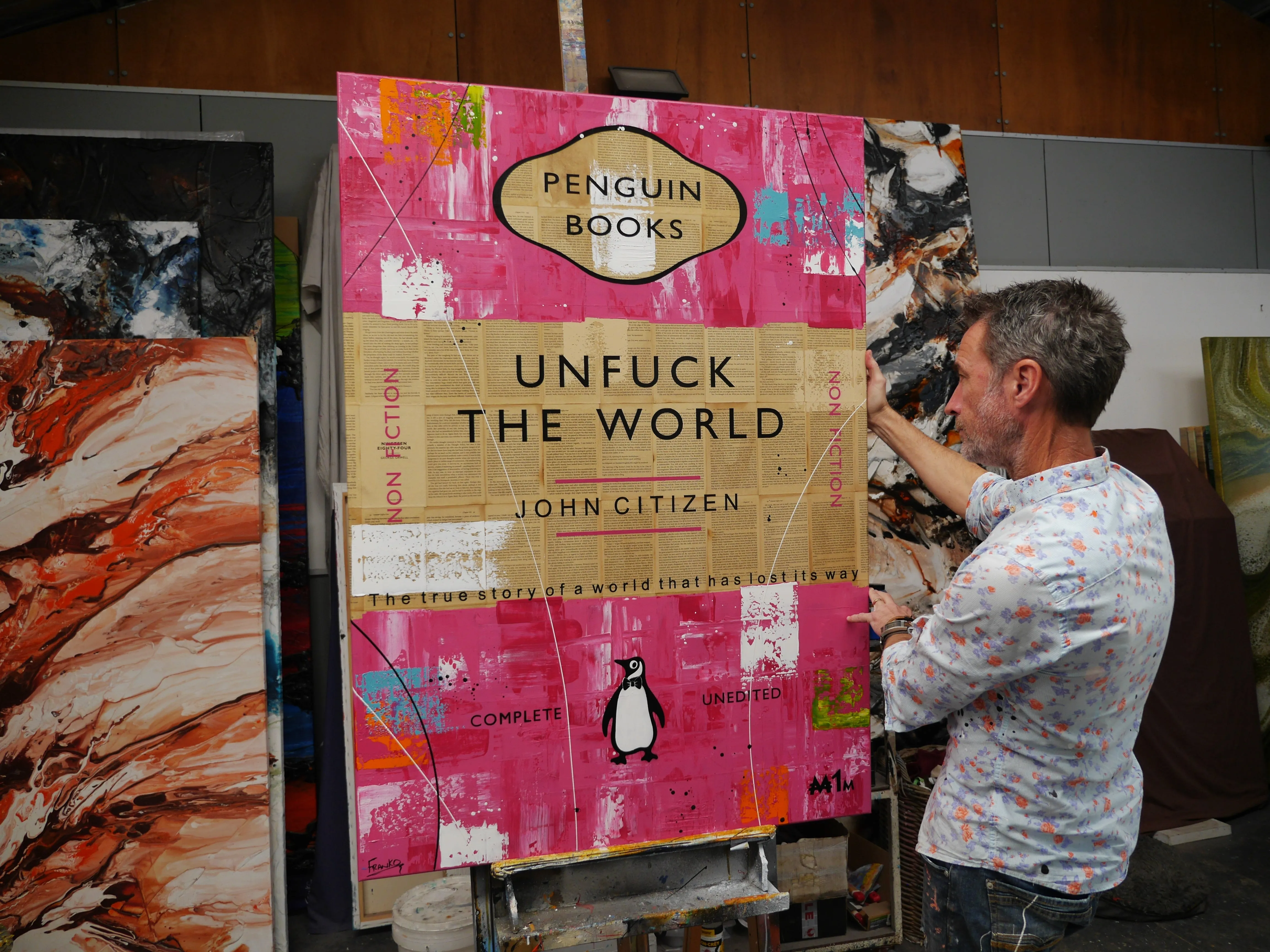 Lost and Found 140cm x 100cm The World Urban Pop Book Club Painting (SOLD)