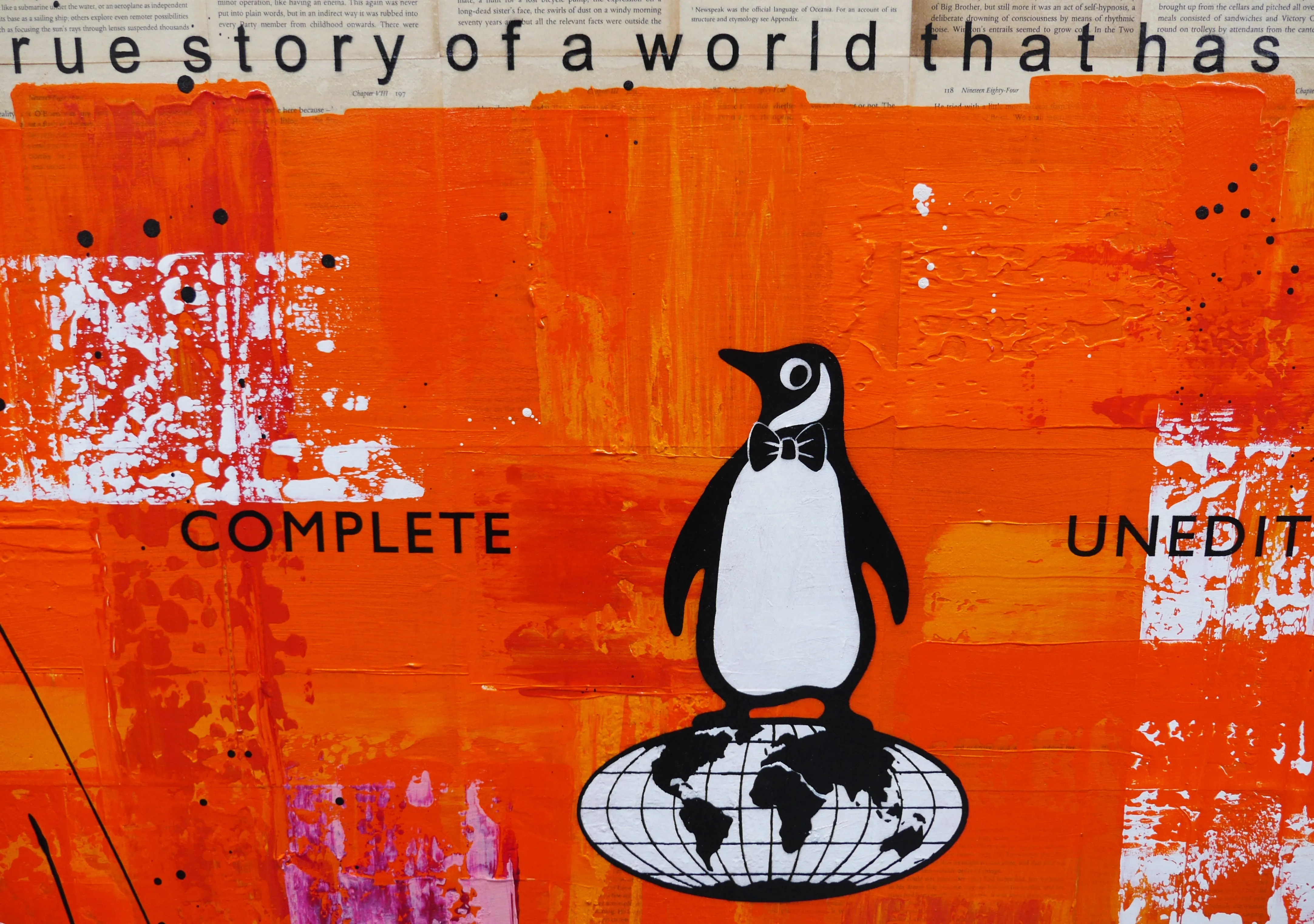 Lost and Unedited 140cm x 100cm Unfuck The  World Urban Pop Book Club Painting (SOLD)
