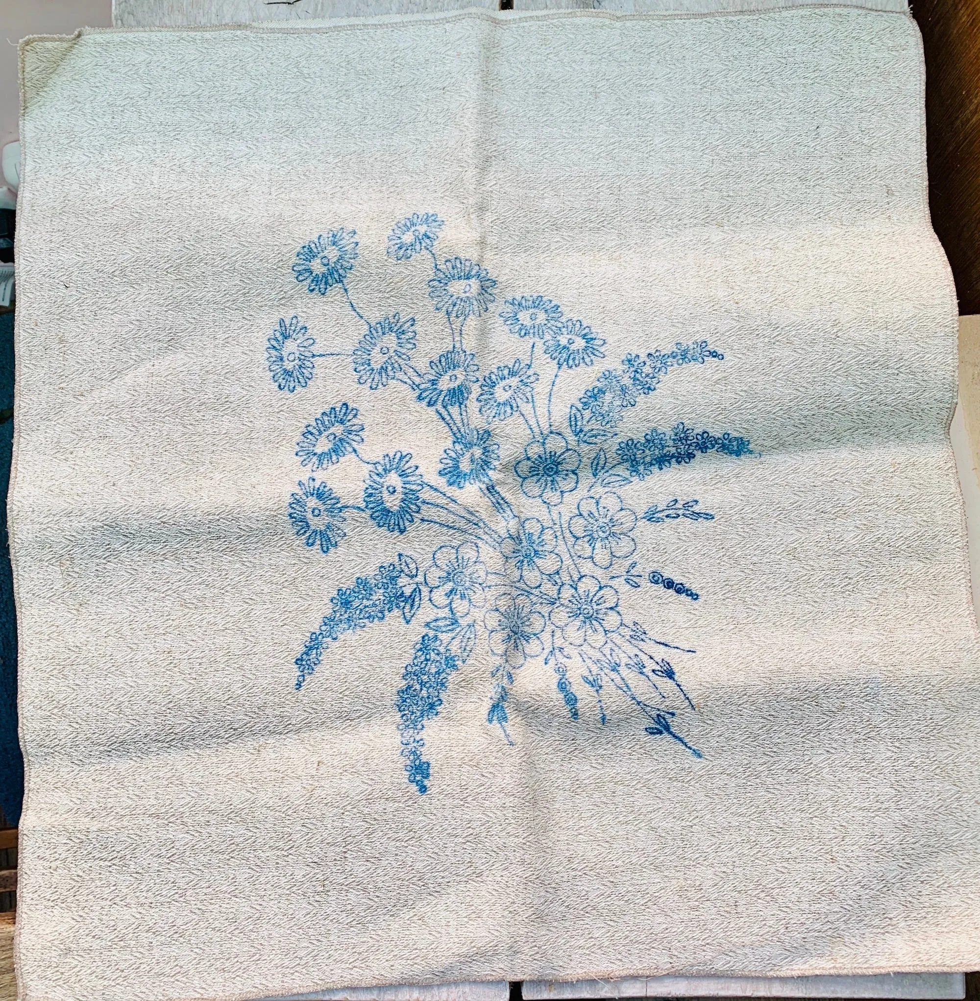 Lovely Vintage Pure Irish Linen 50cm Cushion Covers to Embroider