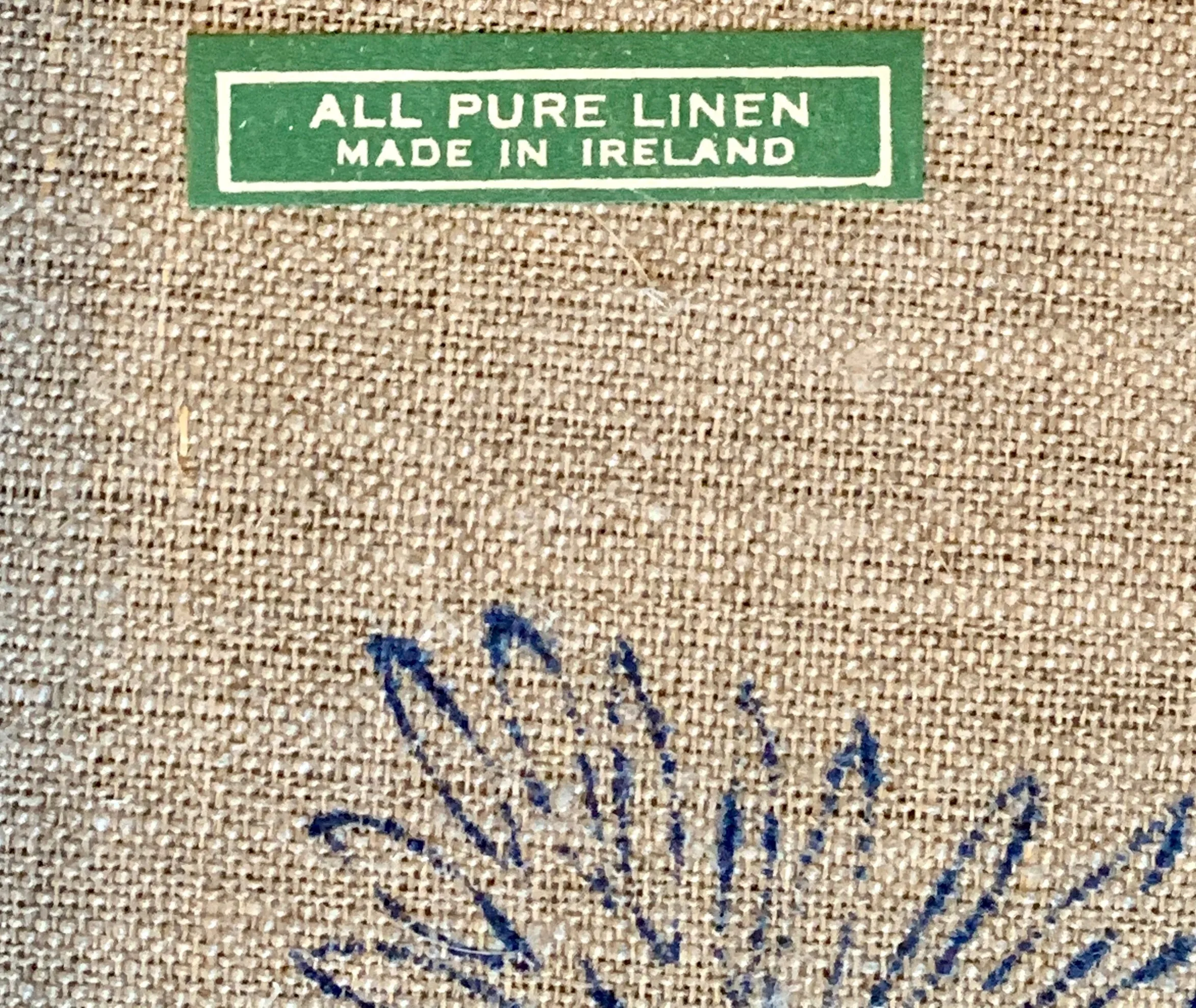 Lovely Vintage Pure Irish Linen 50cm Cushion Covers to Embroider