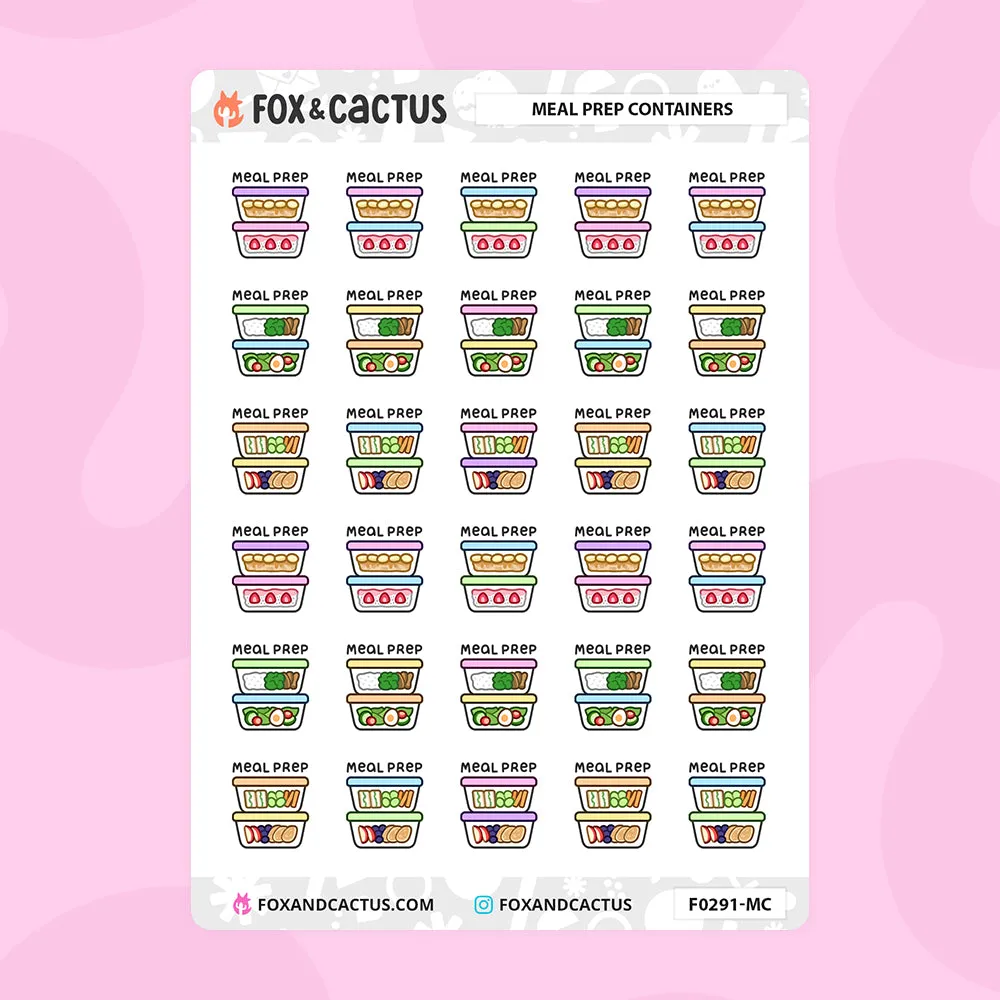 Meal Prep Container Stickers