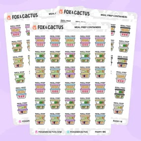 Meal Prep Container Stickers