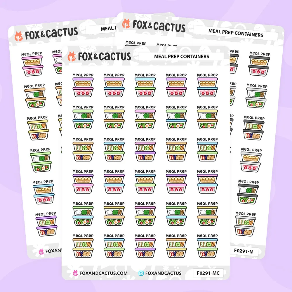 Meal Prep Container Stickers