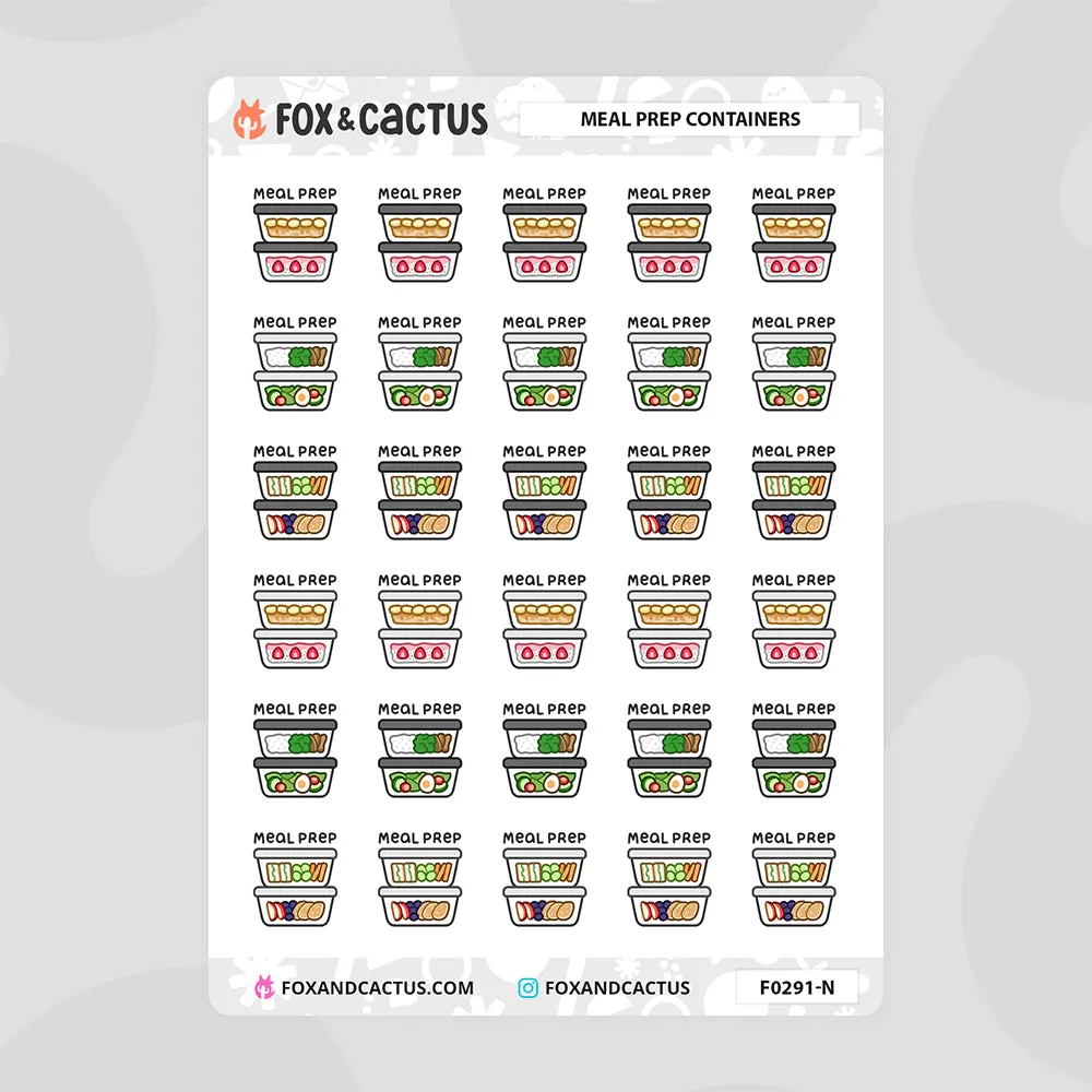 Meal Prep Container Stickers