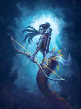 Mermaid Archer by Yasu Matsuoka, Diamond Art Kit