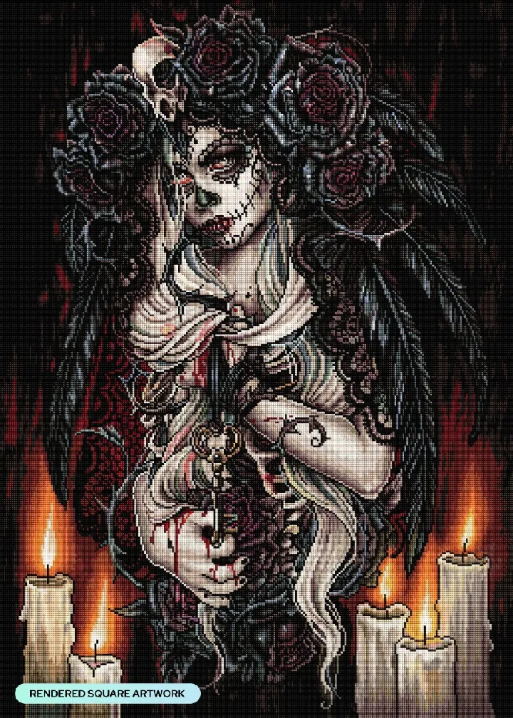 Mictecacihuatl by Enys Guerrero, Diamond Art Kit
