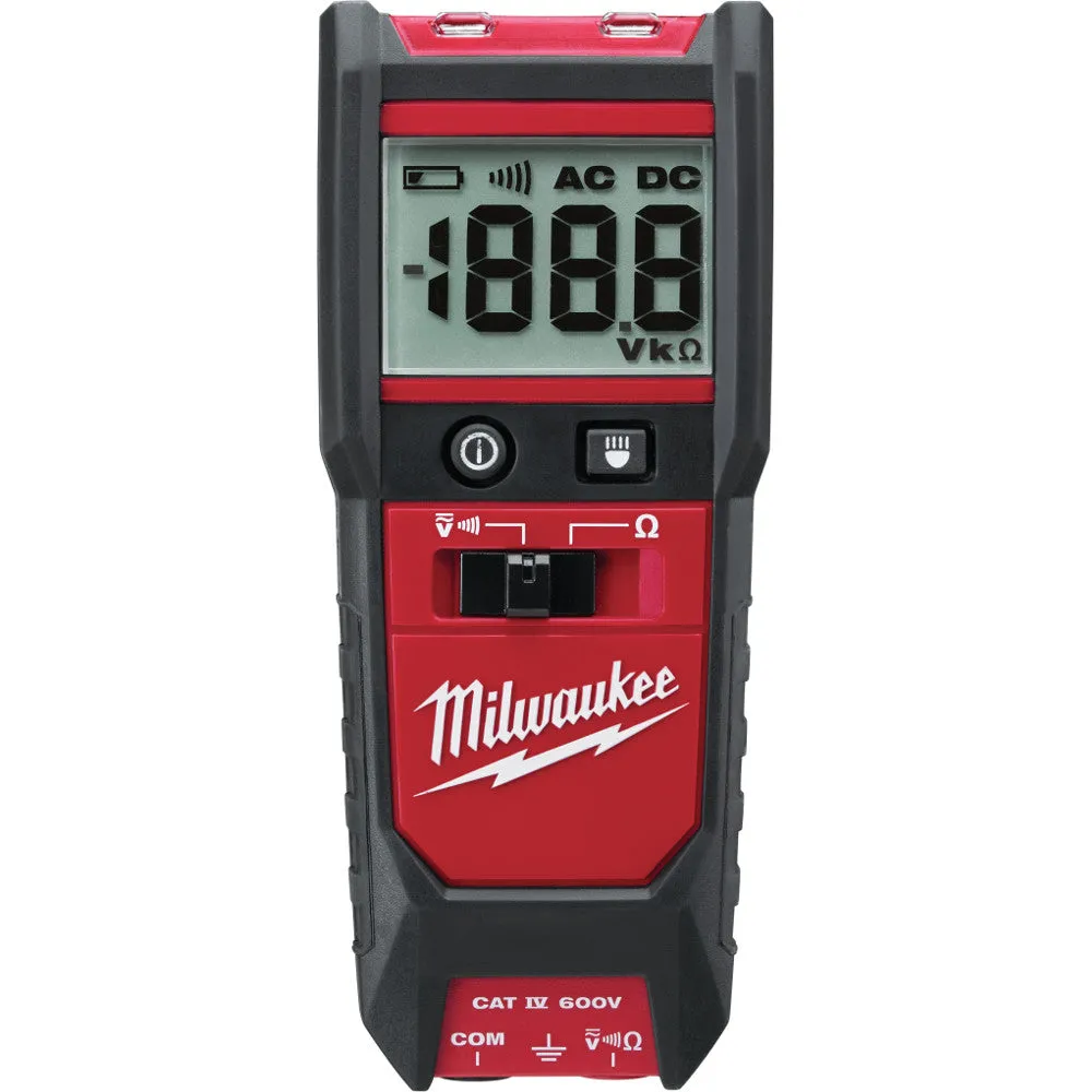 Milwaukee 2213-20 600V Voltage/Continuity Digital Meter w/Resistance