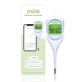 Mira Digital Basal Body Thermometer, Accurate BBT to Predict Ovulation and Fertile Days, Large Screen with Bluetooth, Connect to Mira App, 1 Count