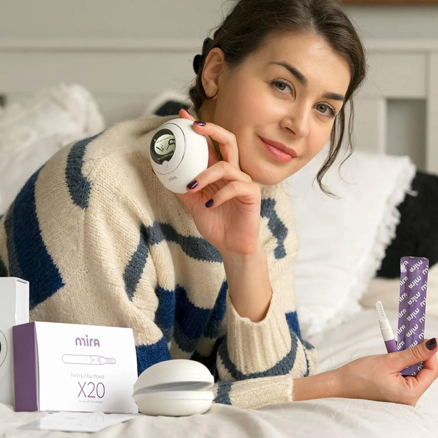 Mira Fertility MAX Starter Kit, Predict & Confirm Ovulation   6 Day Fertility Window, Mira Analyzer, 20 Mira Max Wands to Track Actual E3G, LH, & Progesterone (PdG) Levels   Mira App Included