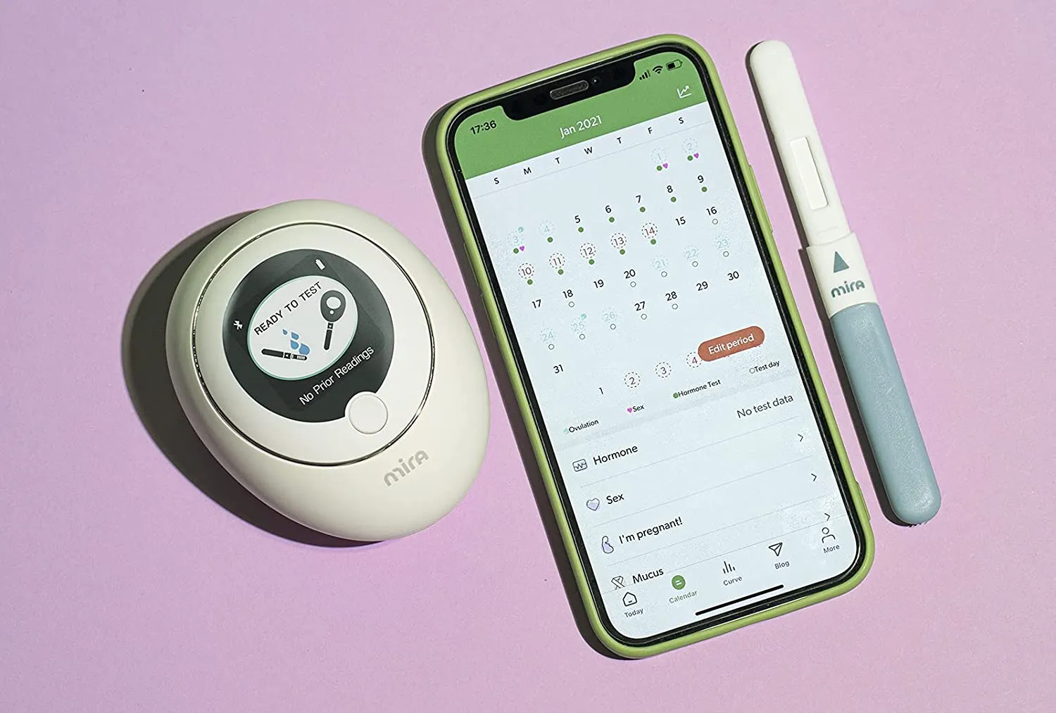 Mira Fertility Plus Tracking Monitor Kit with 10 Estrogen   LH Ovulation Test Wands and Connected App, Patented Smart System Predicts Ovulation with Actual LH and E3G Concentrations