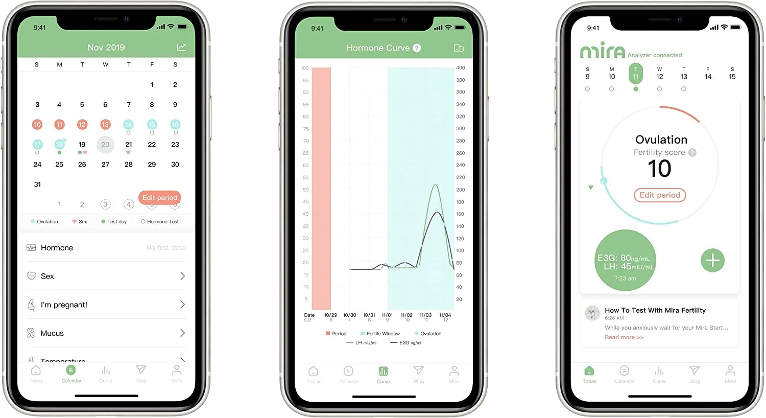 Mira Fertility Plus Tracking Monitor Kit with 10 Estrogen   LH Ovulation Test Wands and Connected App, Patented Smart System Predicts Ovulation with Actual LH and E3G Concentrations